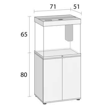 Juwel Lido 200 LED czarne (2x belka) akwarium z szafką