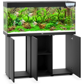 Juwel Rio 240 LED czarne akwarium z szafką