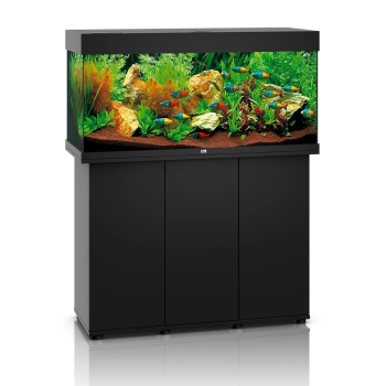 Akwarium Juwel Rio 180 czarne HeliaLux Spectrum (2x belka)