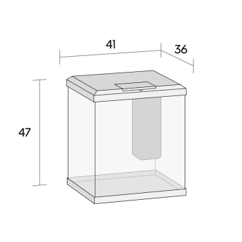 Akwarium Vio Cube 54 białe