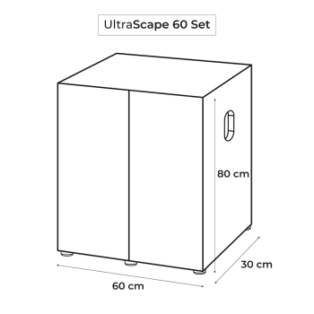 Szafka Aquael ULTRASCAPE 60 Snow 60x30x80