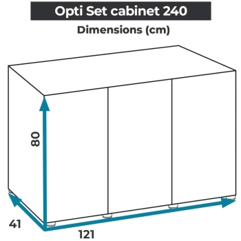 Aquael SZAFKA OptiSet 240 biała pod akwarium 121x41x80 cm