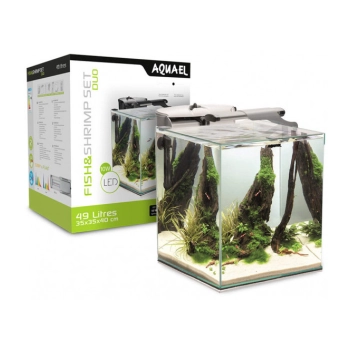 Aquael FISH SHRIMP Set Duo Biały 35 - zestaw akwariowy 49 l
